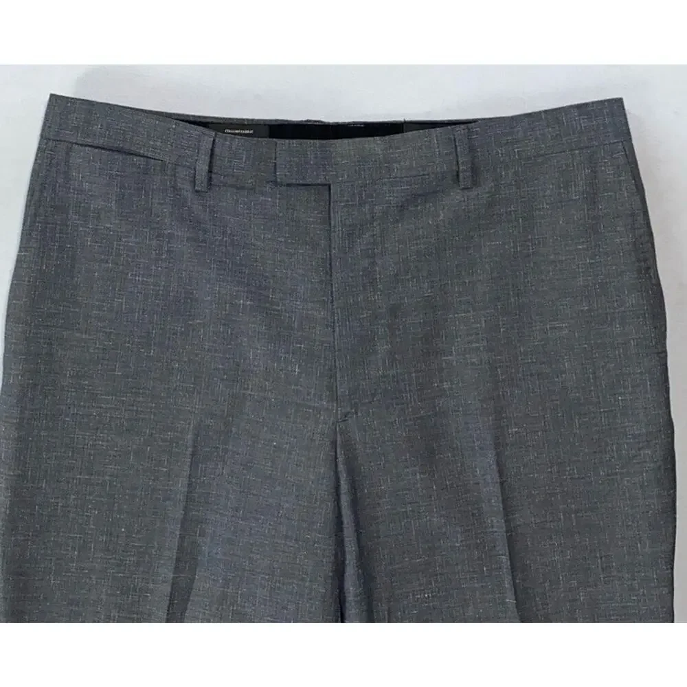 Banana Republic Marzotto Italian Fabric Wool Dress Pants, Linen Look 36X29.5 EUC